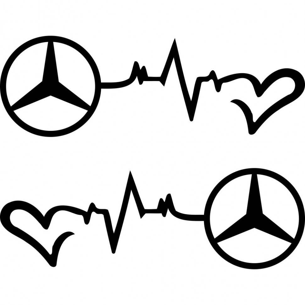 

Набор виниловых наклеек на автомобиль - Mercedes-Benz Пульс v2 (2шт.)