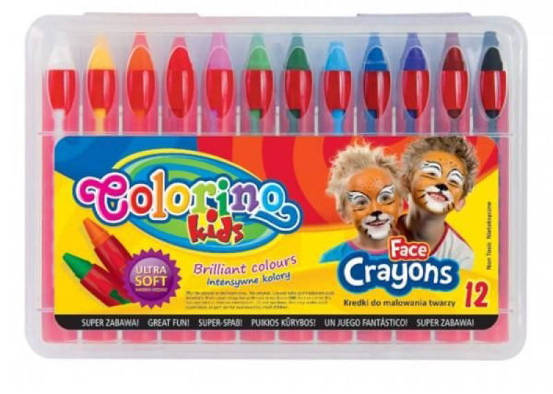 

Карандаши для лица face crayons Colorino kids 12 цветов детская косметика, Разные цвета