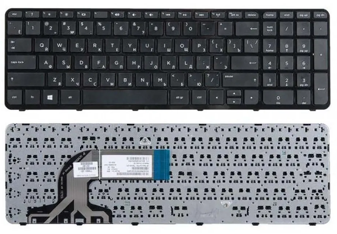 

Клавиатура для ноутбука HP Pavilion 17-e с фреймом RU черная новая, Черный