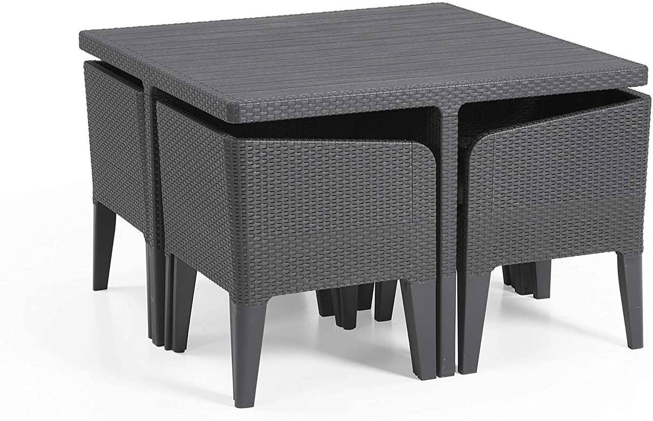 

Комплект пластиковой садовой мебели Keter Columbia SET5 247480 графит