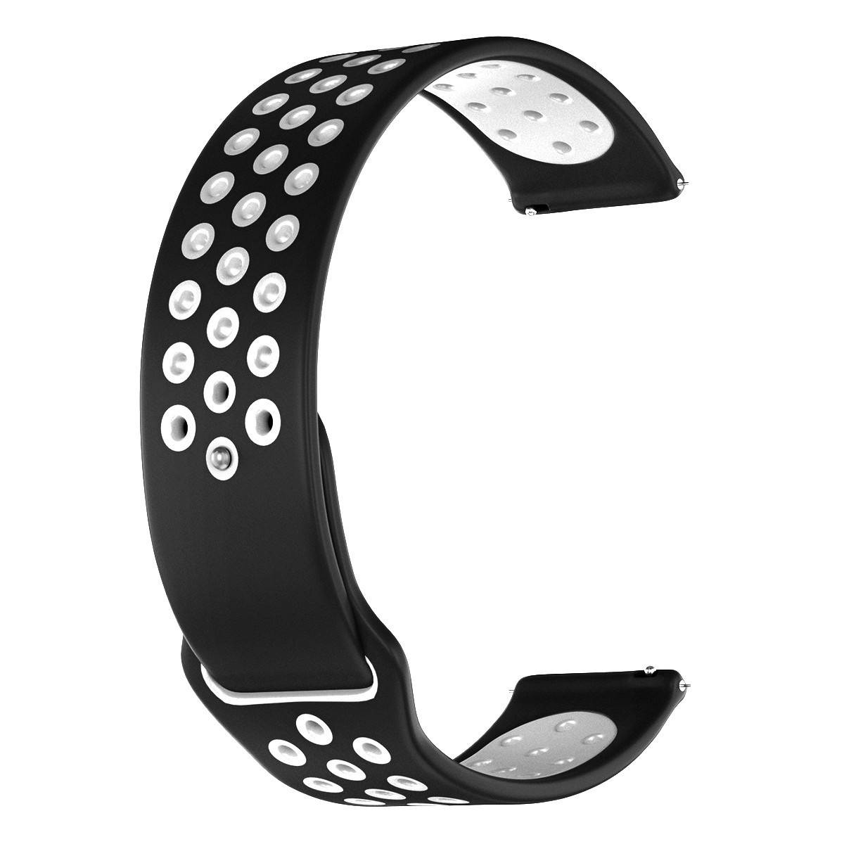 

Samsung gear s3 ремешок для часов самсунг вотч samsung watch 46mm перфорированный черно-белый