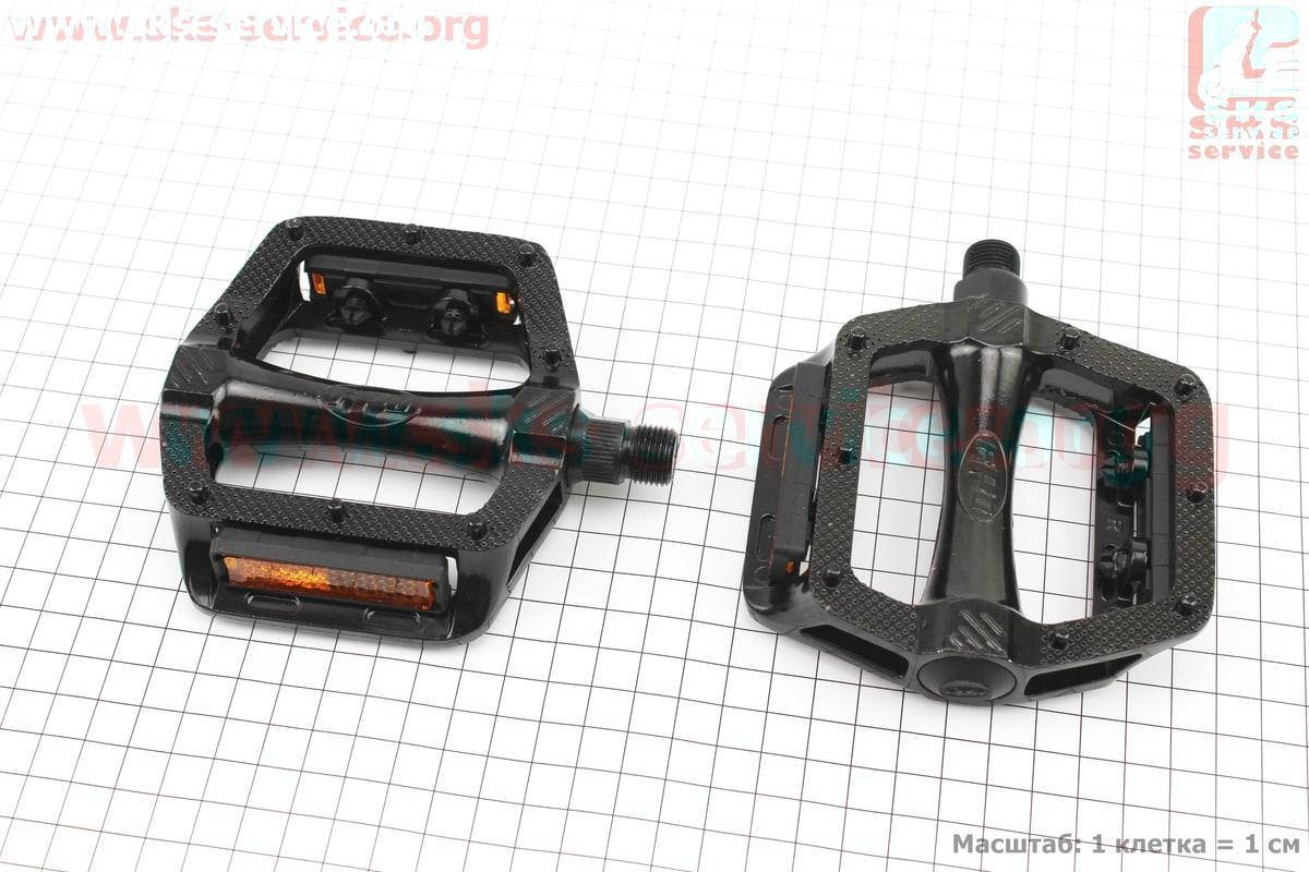 

Педали MTB широкие 9/16" (108x105x26mm) алюминиевые, черные NWL-305 (406976)
