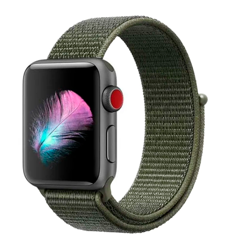 

Ремешок DK Nylon Sport Loop для Apple Watch 42 / 44 / 45 mm (olive flak)