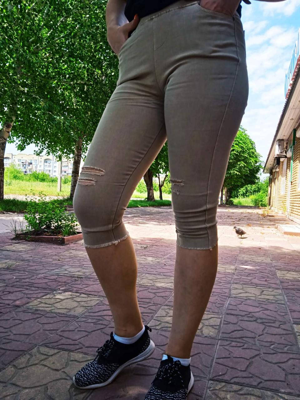 

Женские джинсовые бриджи,4 кармана"Ласточка" Art: 4016-2