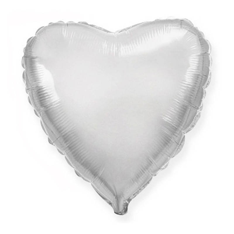 

Фольгированный шар сердце серебро 18" 201500P Flexmetal, Серебристый