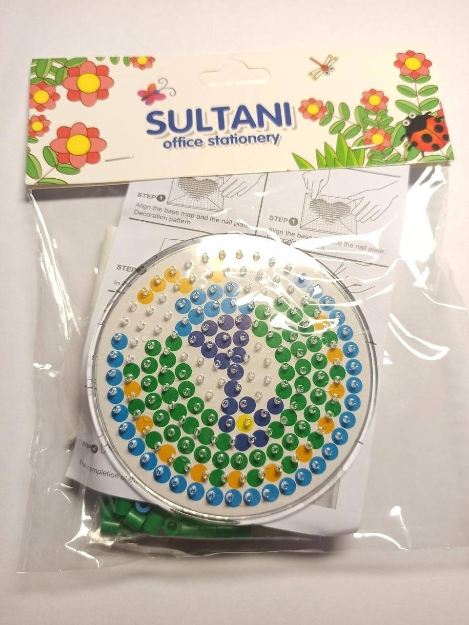 

Набор для творчества Термомозаика " Павлин " цветные бусины ,5 мм, пинцет, термобумага, творчество