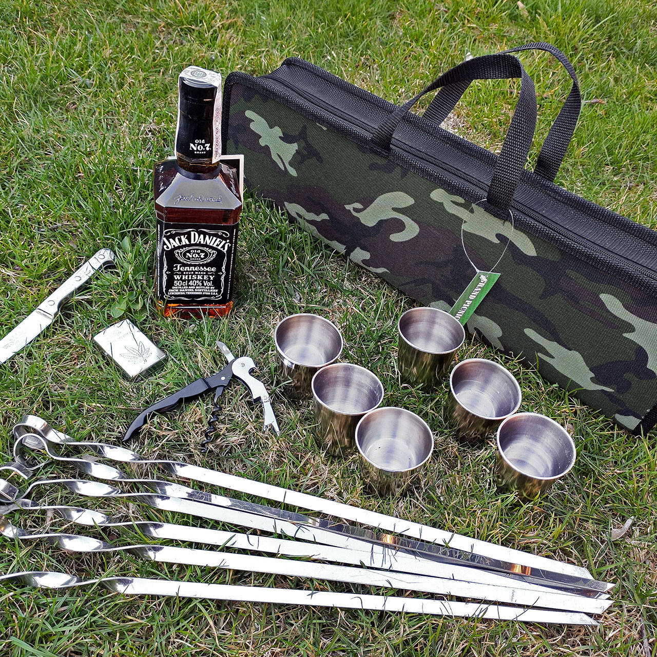 

Набор для пикника и кемпинга с шампурами туристический на 6 персон