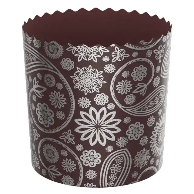 

Паперова форма для випічки паски 90/85 Срібні візерунки