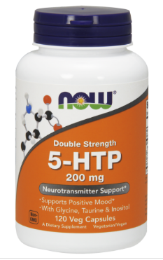 

5-ХТП Гидрокситриптофан с Глицином Таурином и Инозитолом Now Foods 5-HTP 200 mg 120 Caps