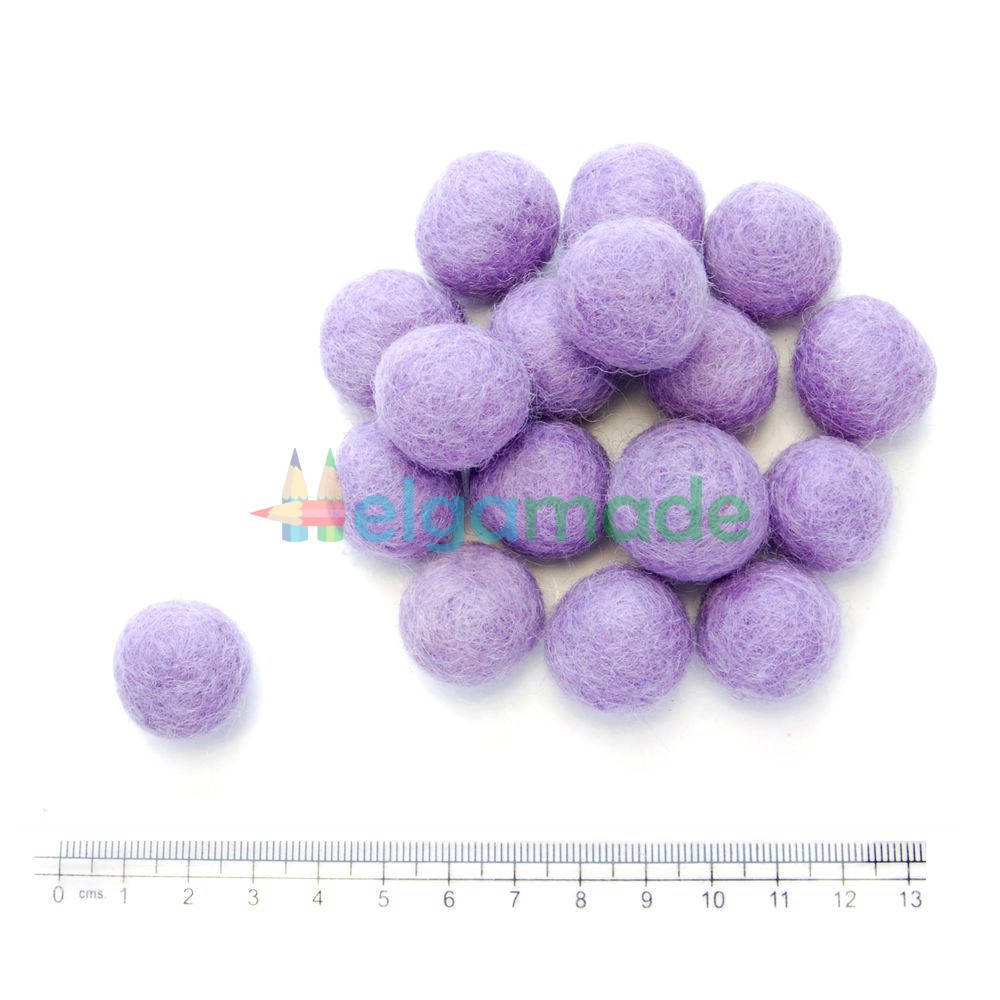 

Шарик из шерсти СИРЕНЕВЫЙ, 2 см, 1 шт