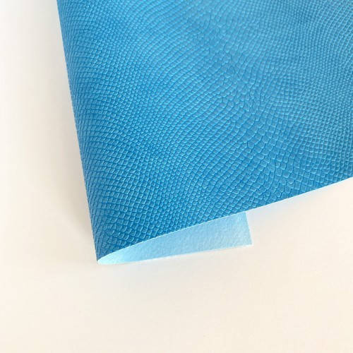 

Шкірзамінник палітурний матовий з фактурою - пітон - темно-блакитний - 25х35