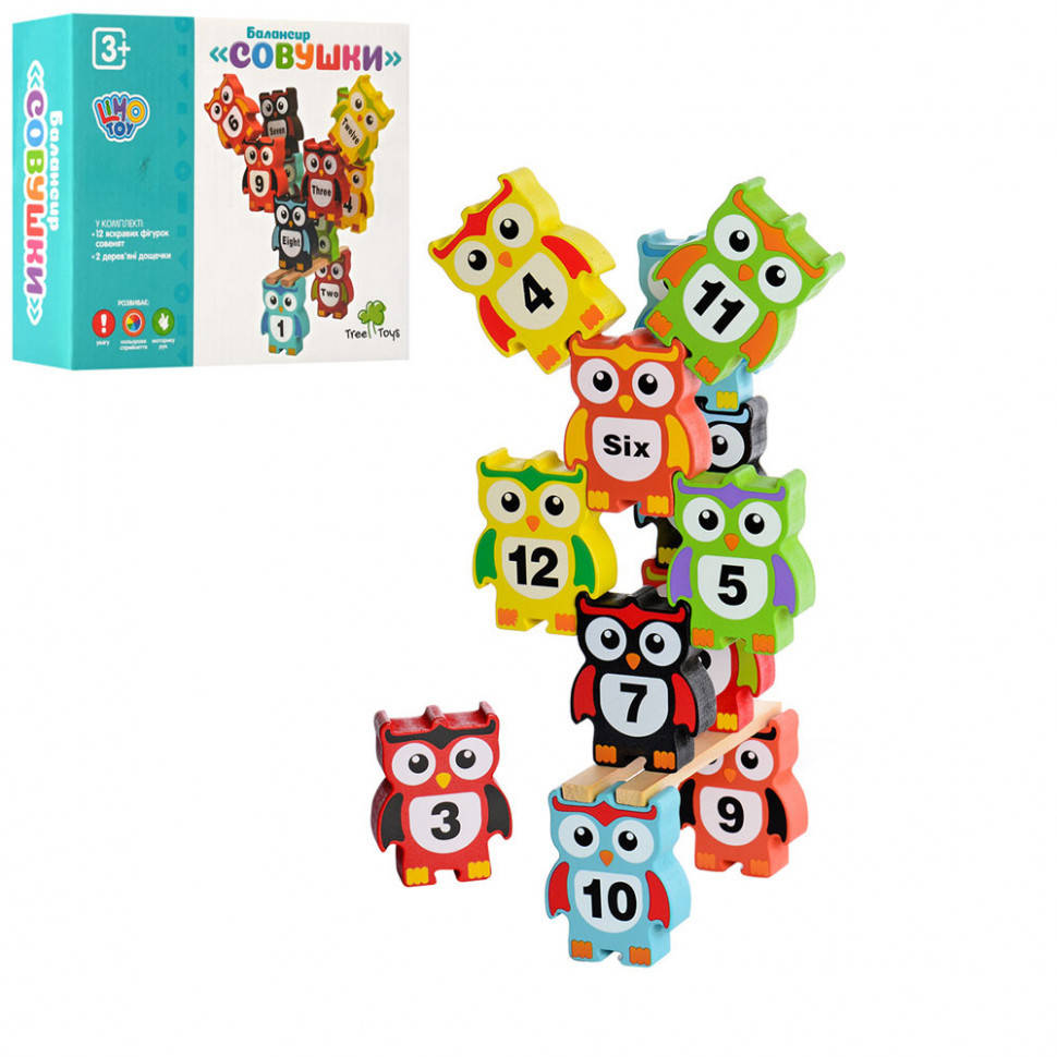 

Деревянная игрушка Балансир MD 0954 Совушки, Time Toys