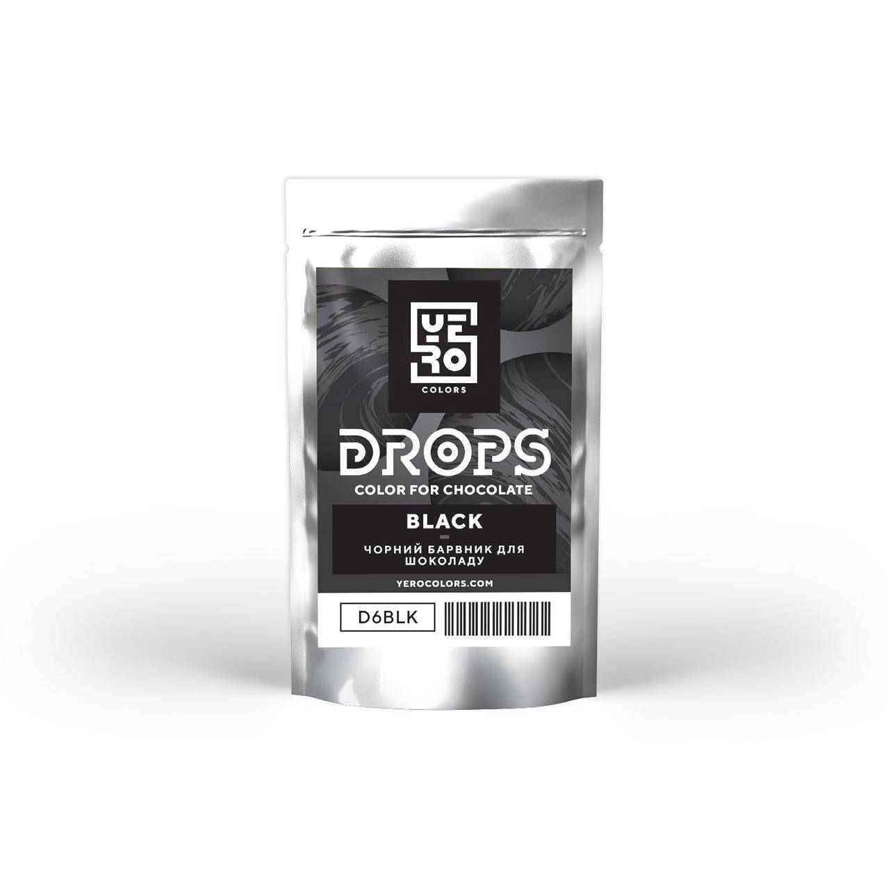 

Краситель для шоколада черный (в дропсах), YERO Colors