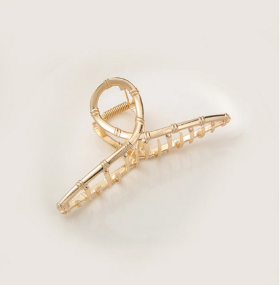 

Металлический зажим для волос, заколка-краб. Классическая Элегантность, Золотистый