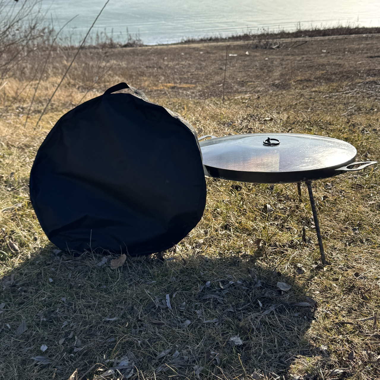 Сковорідка з диску 40см з кришкою та чохлом