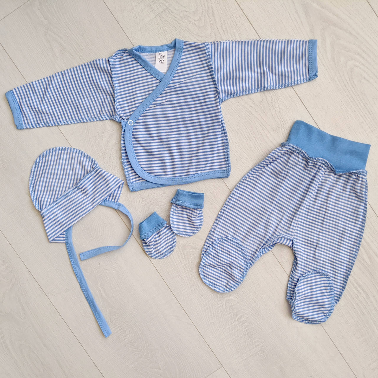 

Комплект ясельный Полосатый (4 шт, бело-голубой)*