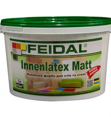 

Feidal Краска латексная Innenlatex Matt глубокий мат 5л., Разные цвета