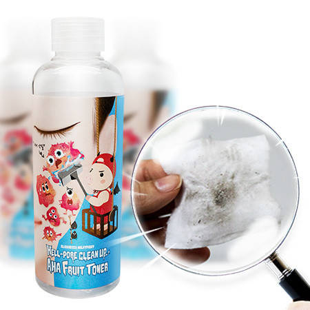 

Тоник-пилинг с фруктовыми кислотами ELIZAVECCA Hell-Pore Clean Up AHA Fruit Toner 200ml