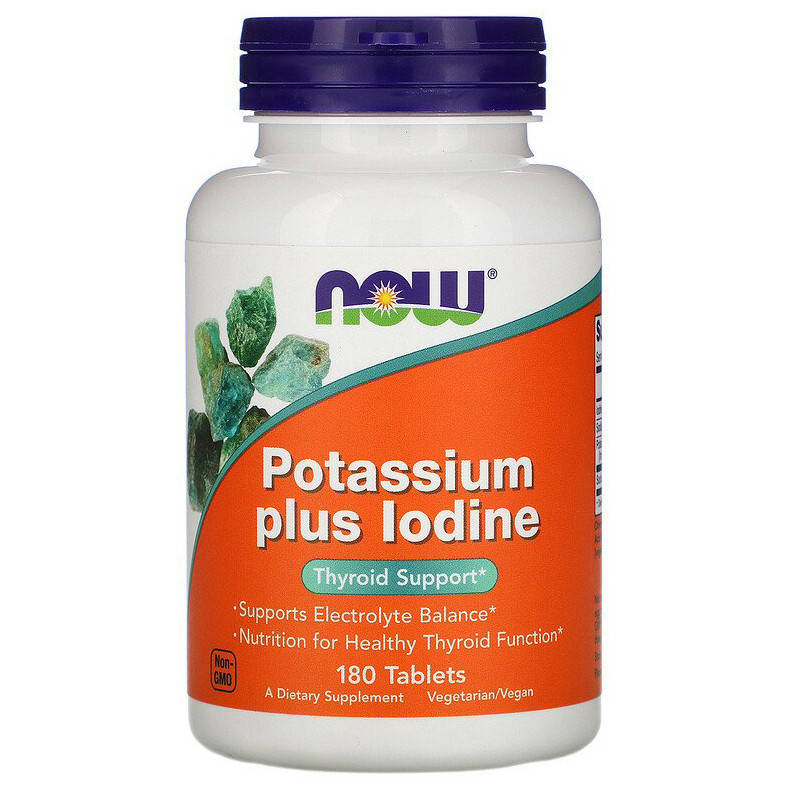 

NOW Foods Potassium Plus Iodine 180 Tabs