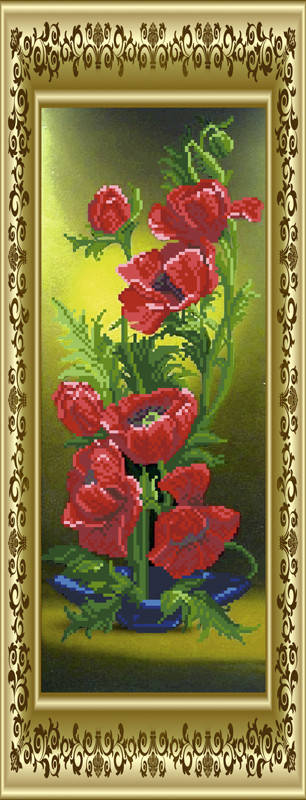 

СКВ-160. Схема для вишивки бісером Маки.