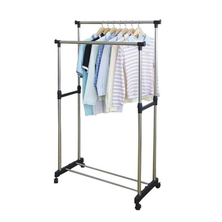

Вешалка напольная для одежды Double Pole Clothes Horse 160х92х45см