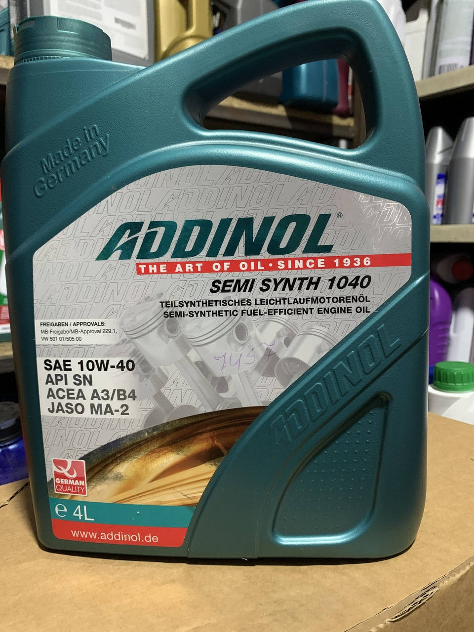 

Масло ADDINOL 10w40 4л