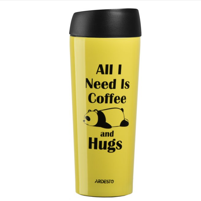 

Термочашка Ardesto Coffee time Panda 450 мл Желтый (AR2645DTY)