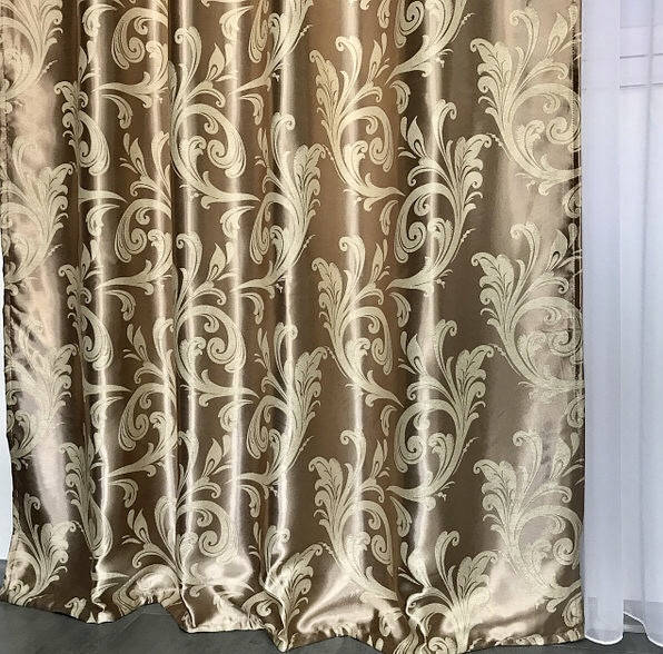 

Готовый комплект штор блэкаут Шторы на тесьме Шторы 150x270 Качественные шторы Шторы цвет Капучино