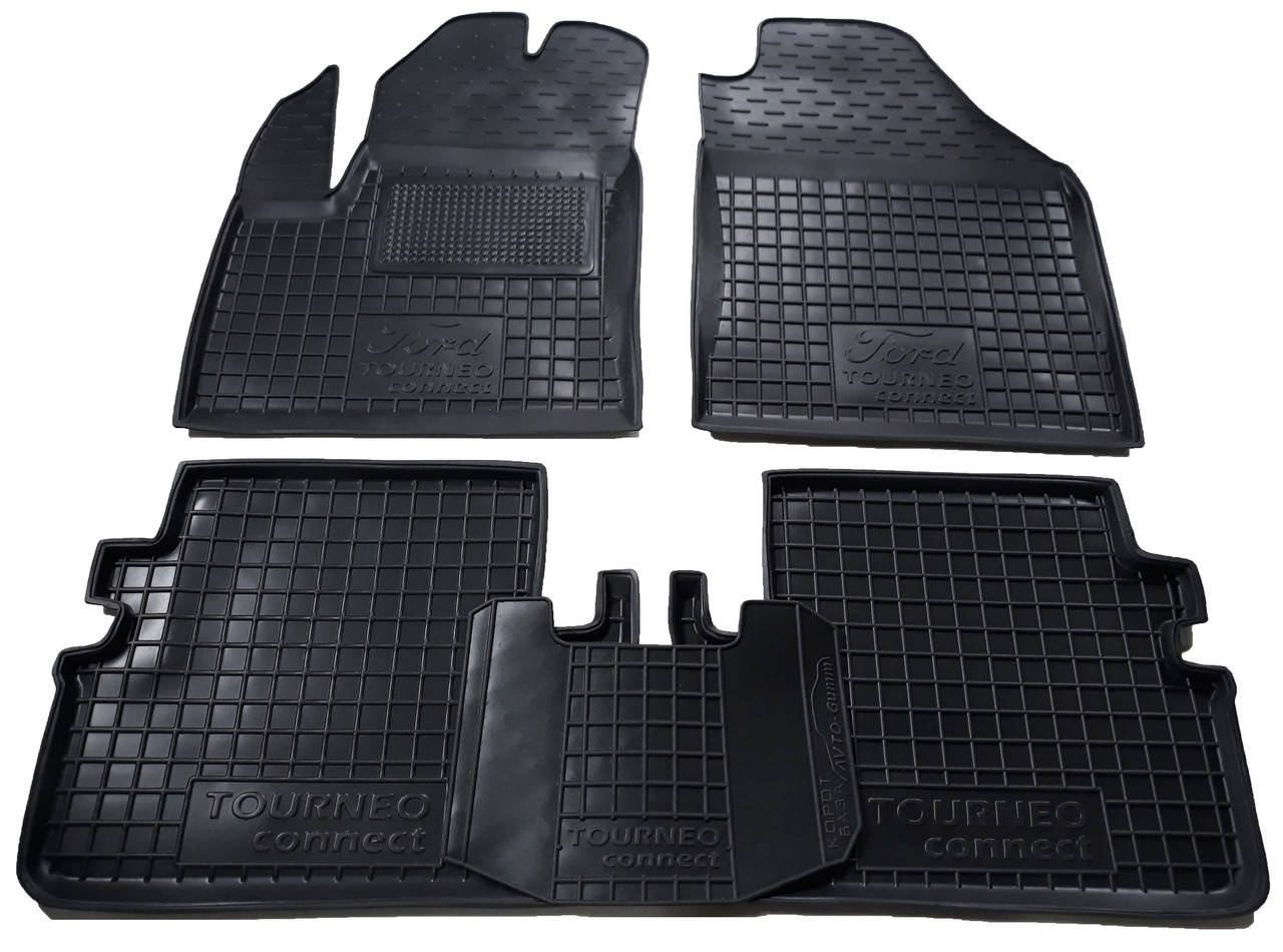 

Автомобильные коврики в салон Ford Tourneo Connect (Форд Турнео Коннект) 2002-2013 корот.база, Черный