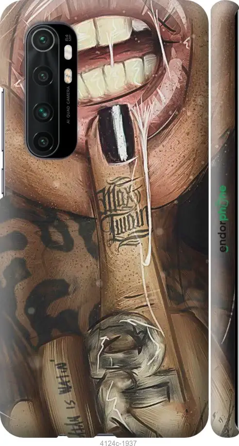 

Чехол на Xiaomi Mi Note 10 Lite Swag-girl "4124c-1937-51027", Черный