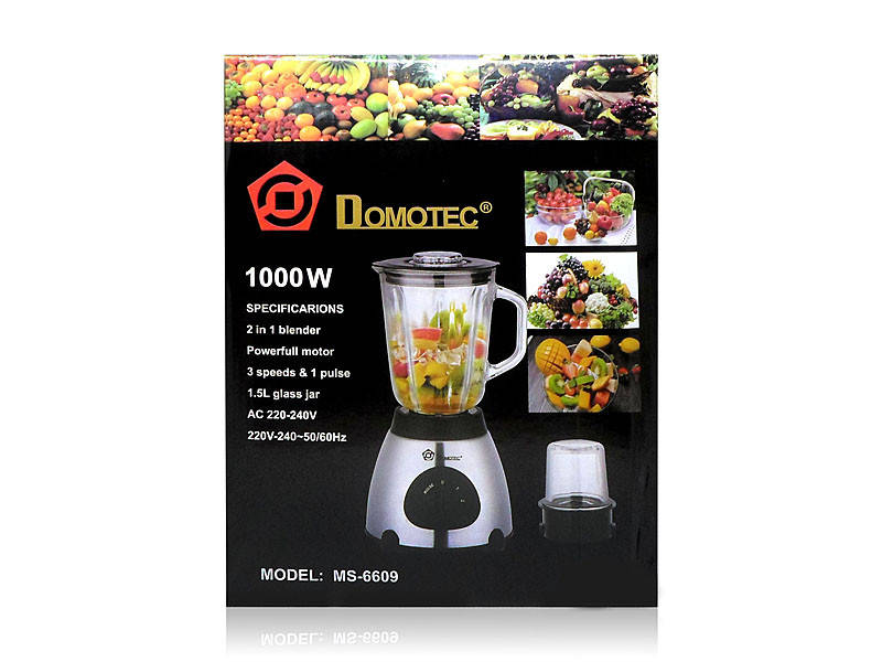 

Блендер 2 в 1 1000Вт 1,5л черный Domotec MS-6609 4шт 8077