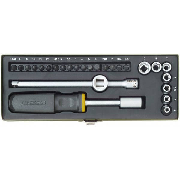 

Профессиональный набор инструмента на 1/4“, 28шт. PROXXON (код 23072)