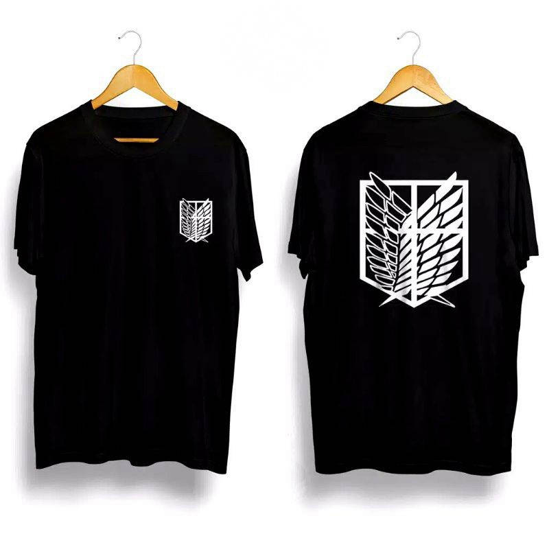 

Черная футболка Attack on Titan Logo Атака Титанов футболки аниме anime анимэ унисекс