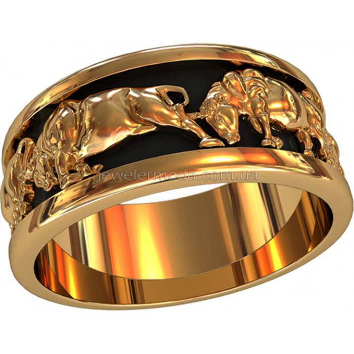 

Кольцо перстень печатка Буйволы