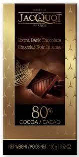 

Шоколад Экстра черный 80% какао Jacquot Extra Dark Chocolate 100г Франция