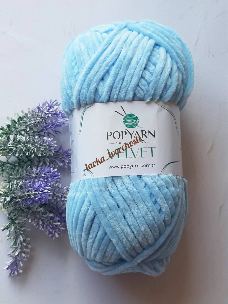 

Пряжа Popyarn Velvet №003 голубий