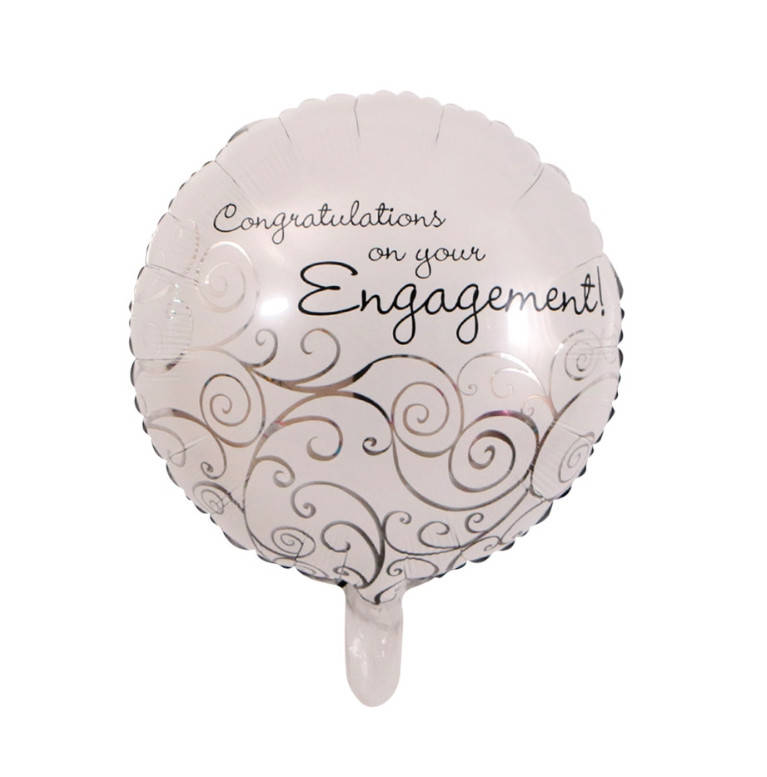 

Фольгированный шар свадебный Congratulations on you Engagement (Китай), Бежевый