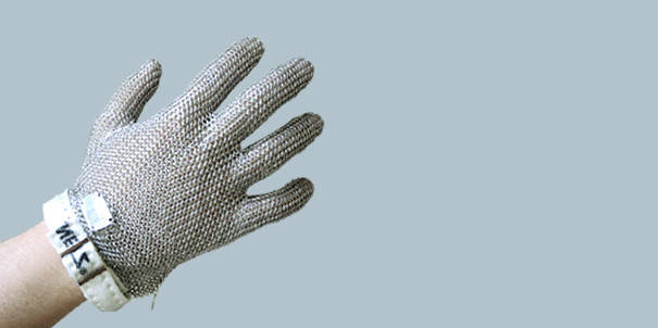 

Кольчужная перчатка с тканевой застежкой, размер L