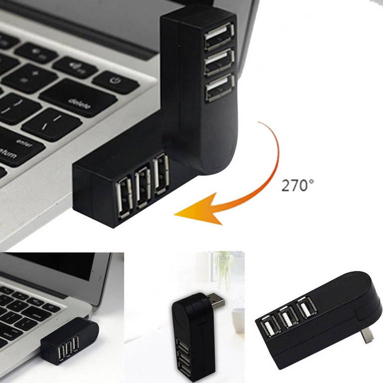 

USB 2.0 hub концентратор разветвитель 3 порта поворотный 180 градусов