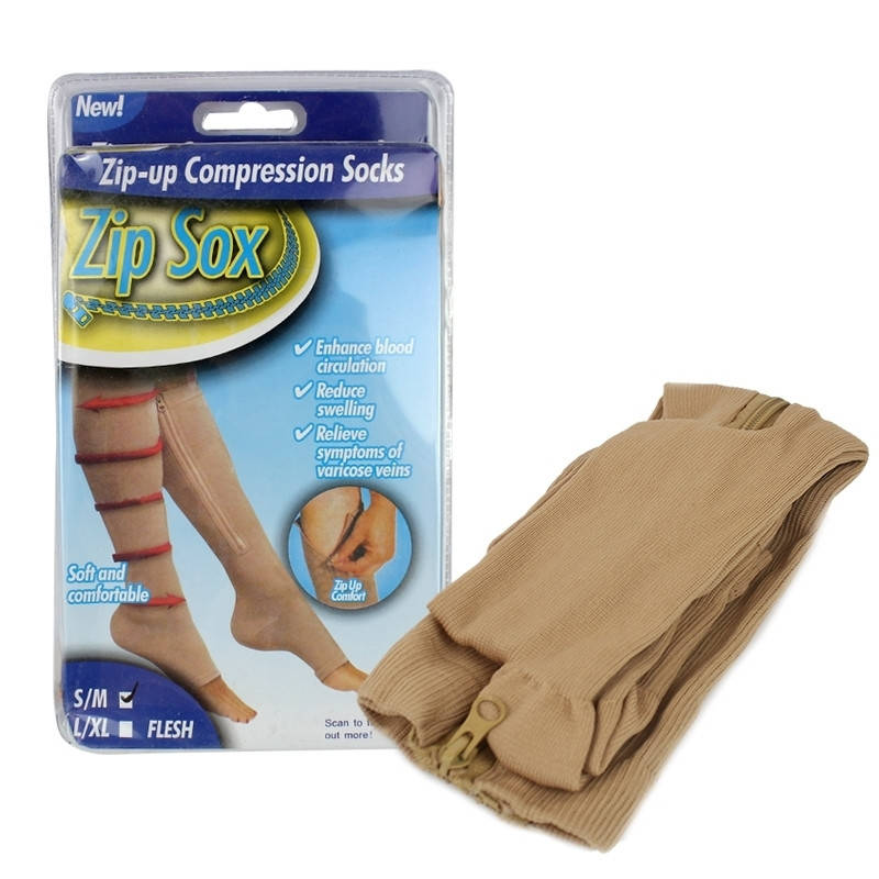 

Гольфы компрессионные на молнии Zip Sox S/M песочный 139275