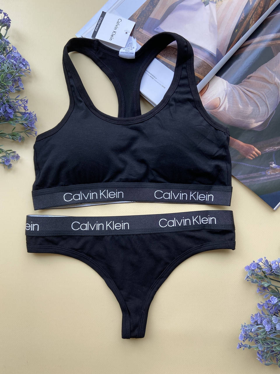 

S/M/L Черное женское спортивное нижнее белье комплект топ и трусы M, Черный