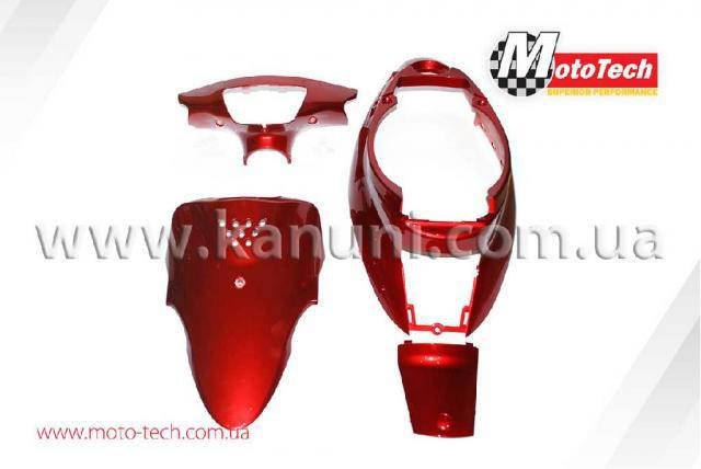 

Комплект пластика на скутер Yamaha BJ SA-24 (крашенный красный) Mototech