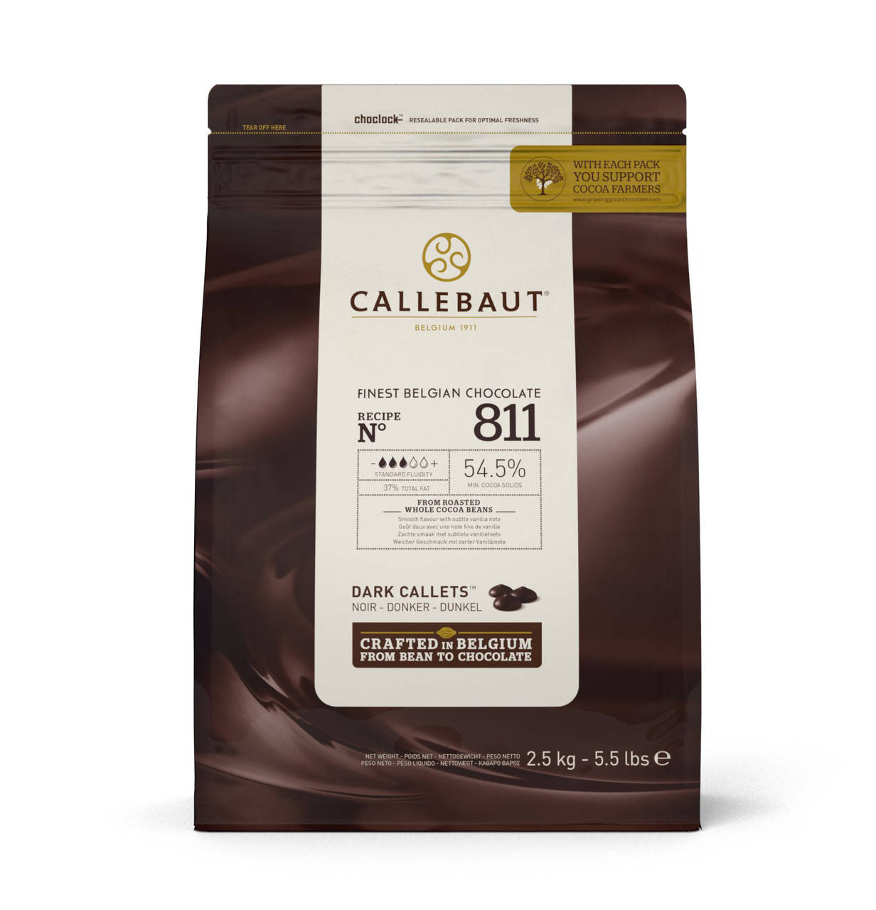 

Черный шоколад "Callebaut 811" 54,5% -(100 г) (фасовка)