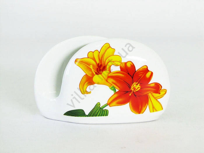 

Салфетница керамическая Лилии w 12 cm h 8 cm