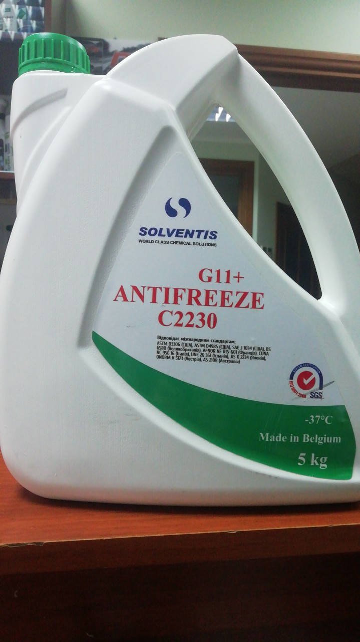 

Антифриз Solventis -37 ( 5кг) зелений G11+ (Бельгія), Зелёный