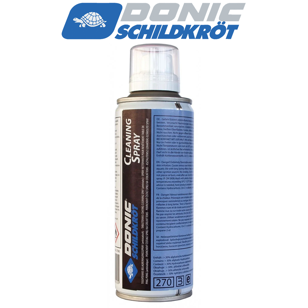 

Спрей для чистки теннисных ракеток Donic Spray cleaner aerosol bottle 200 ml