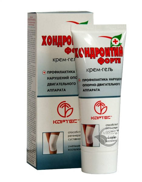 

При первичном артрозе, остеохондрозе Крем-гель Хондроитин Форте75мл-противовоспалительный