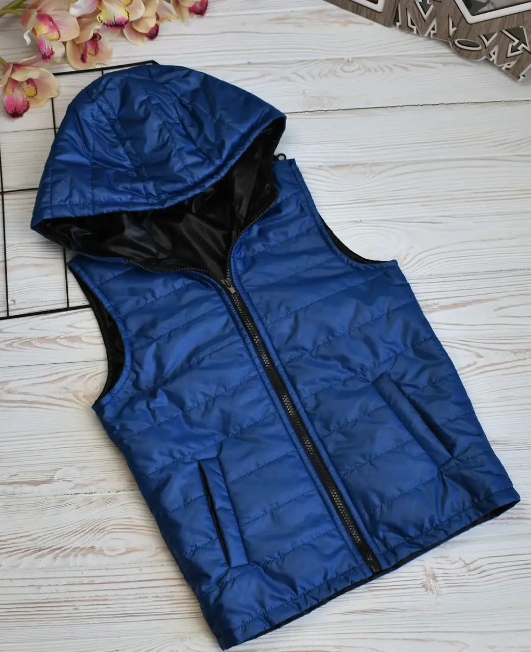 

Жилетка на мальчика синяя 128-164см. Жилетка для мальчика подростка