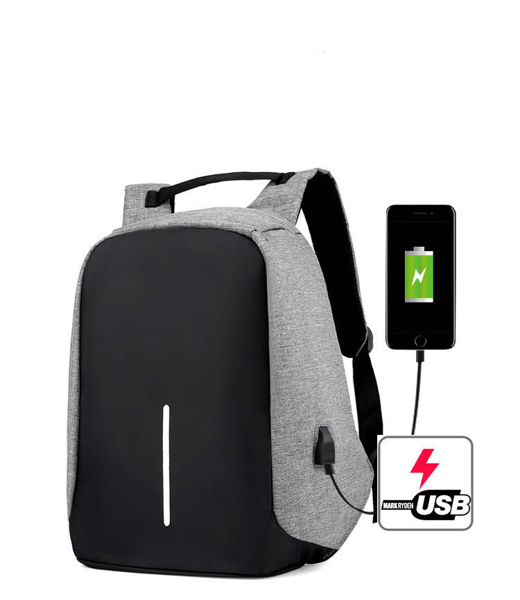 

Рюкзак Antivor c защитой от карманников и с USB зарядным устройством 15" Grey, Серый