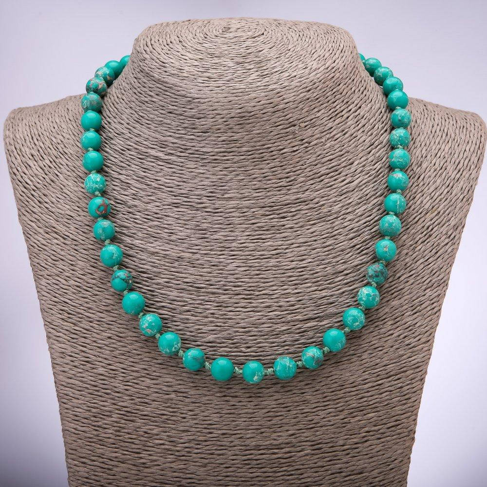 

Бусы Варисцит гладкий шарик d-8+-мм L-48см